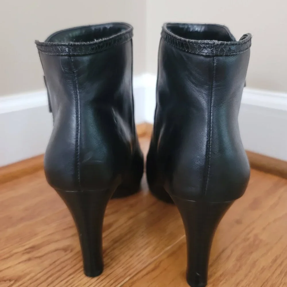 Anne Klein Akcaelina Black Ankle Bootie Size 10 - Picture 12 of 13